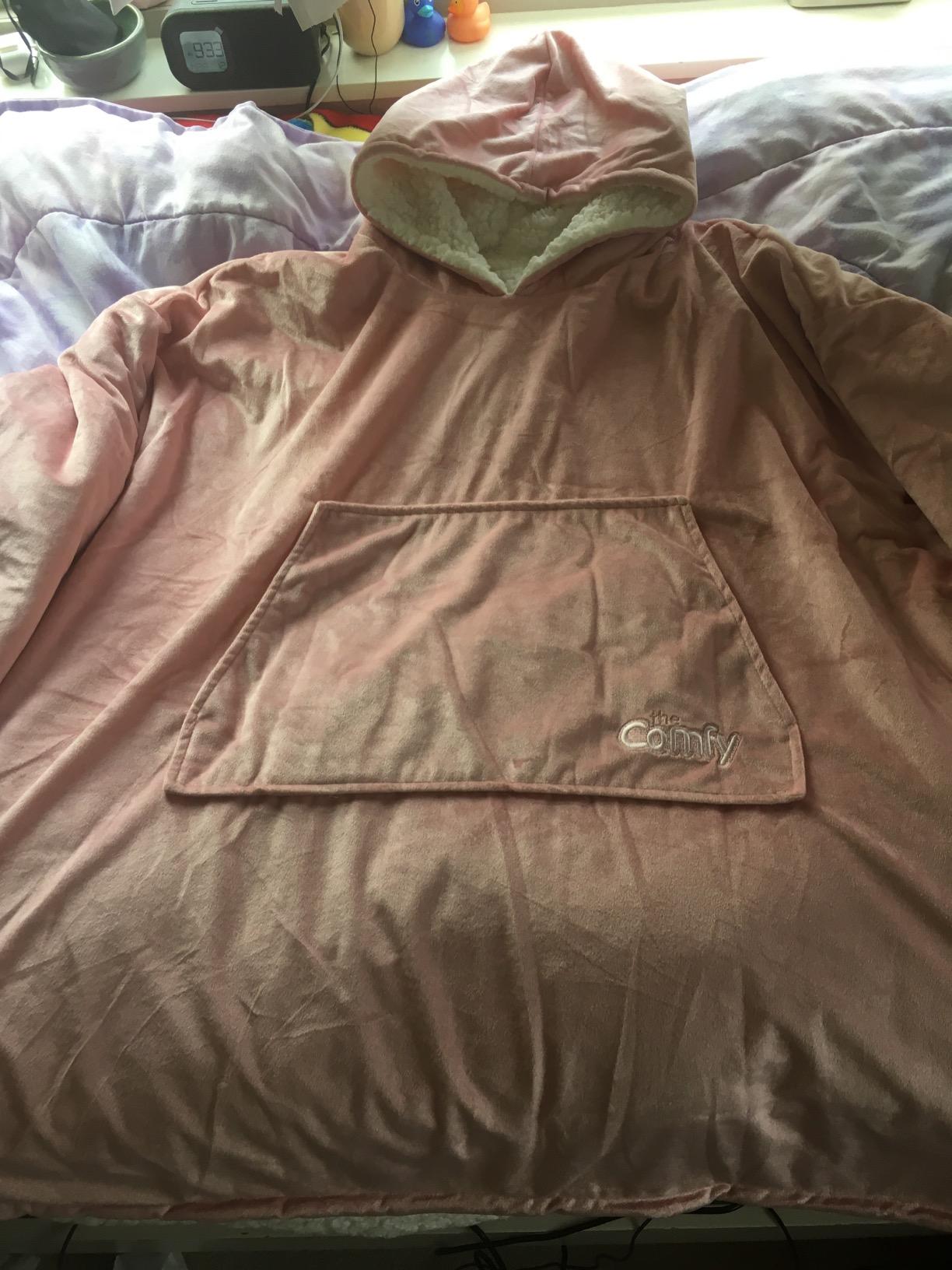 THE COMFY Original | Shark Tank | Patented | Sherpa Wearable Blanket Hoodie customer photo 1