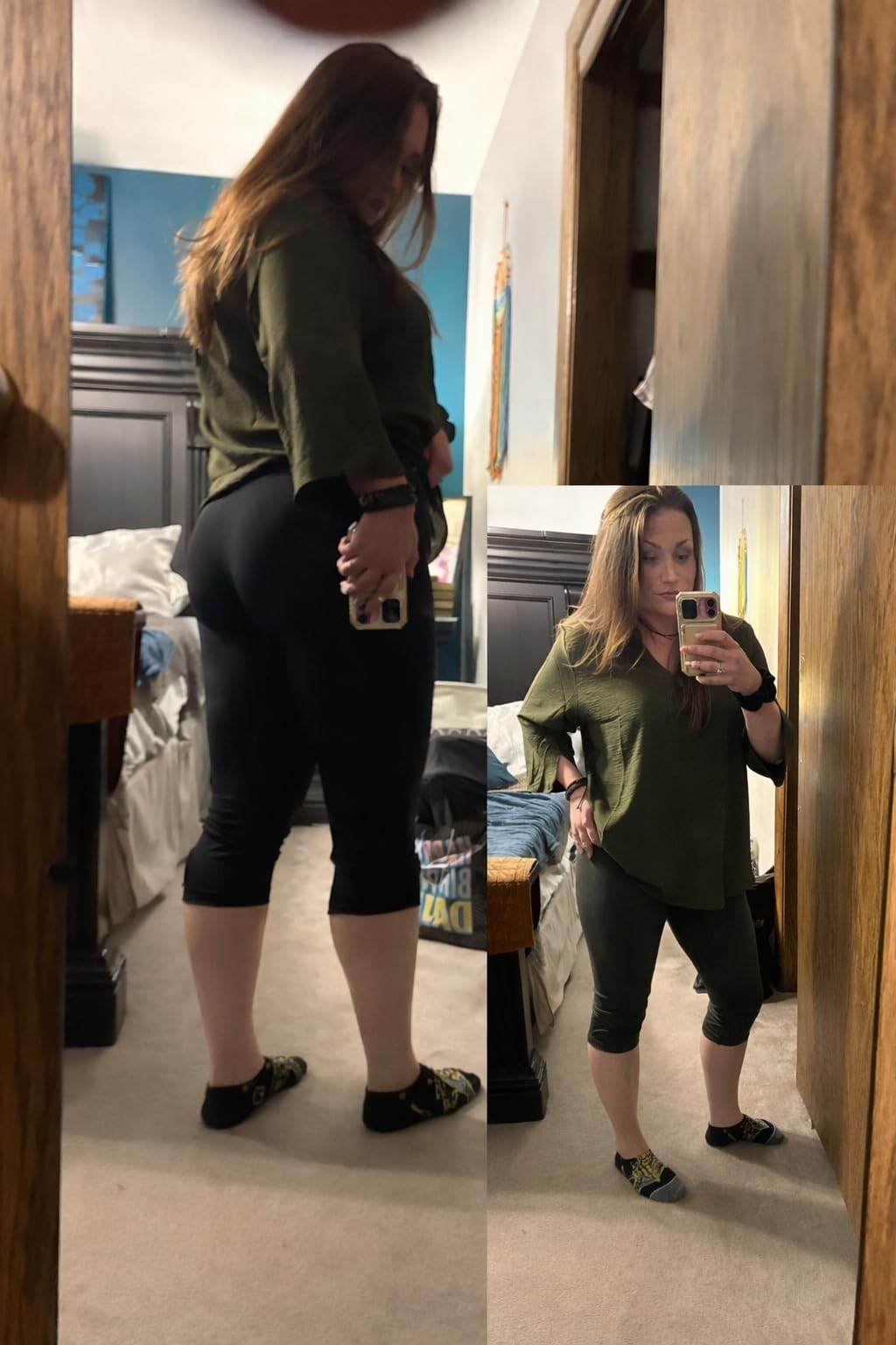 Heathyoga Capri Leggings for Women High Waisted Capri Leggings with Pockets for Women Tummy Control Yoga Pants Women customer photo 1