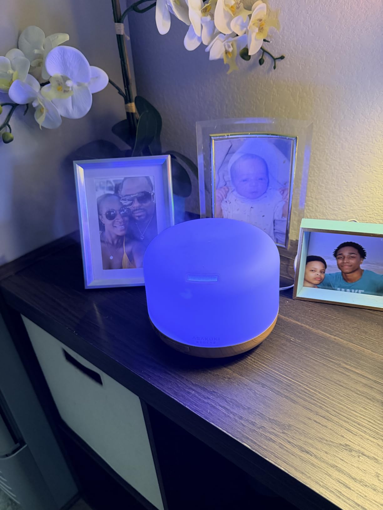 ASAKUKI Oil Diffuser with Essential Oils Set, 500ml Aromatherapy Humidifier with 14 LED Colors & Auto Shut-Off - 6 Oil Gift Pack(Lavender Eucalyptus Tea Tree Orange Peppermint Lemongrass) customer photo 1