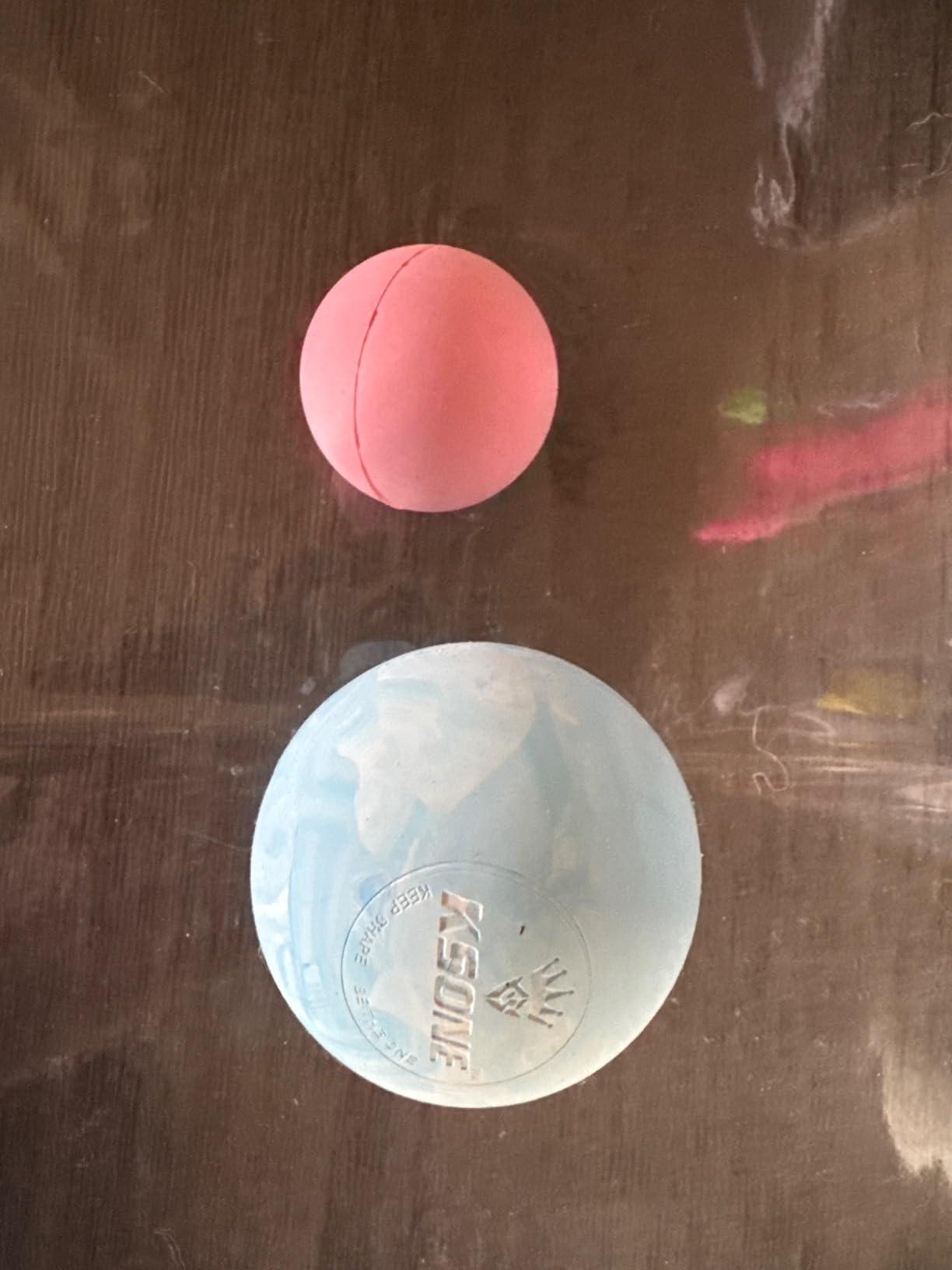 KSONE Massage Lacrosse Balls -Massage Balls for Myofacial Release&Trigger Point Therapy-Set of 2-Hard Lacrosse Massage Ball &Soft Massage Ball with one mini Ball customer photo 2