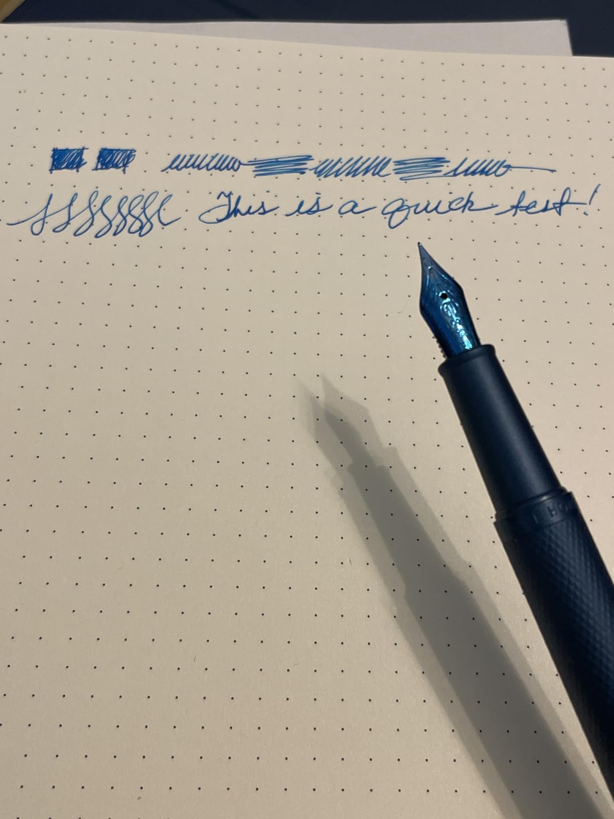 Matte Black Forest Fountain Pen Extra Fine Nib Classic Design with Converter and Metal Pen Box Set by Asvine customer photo 2