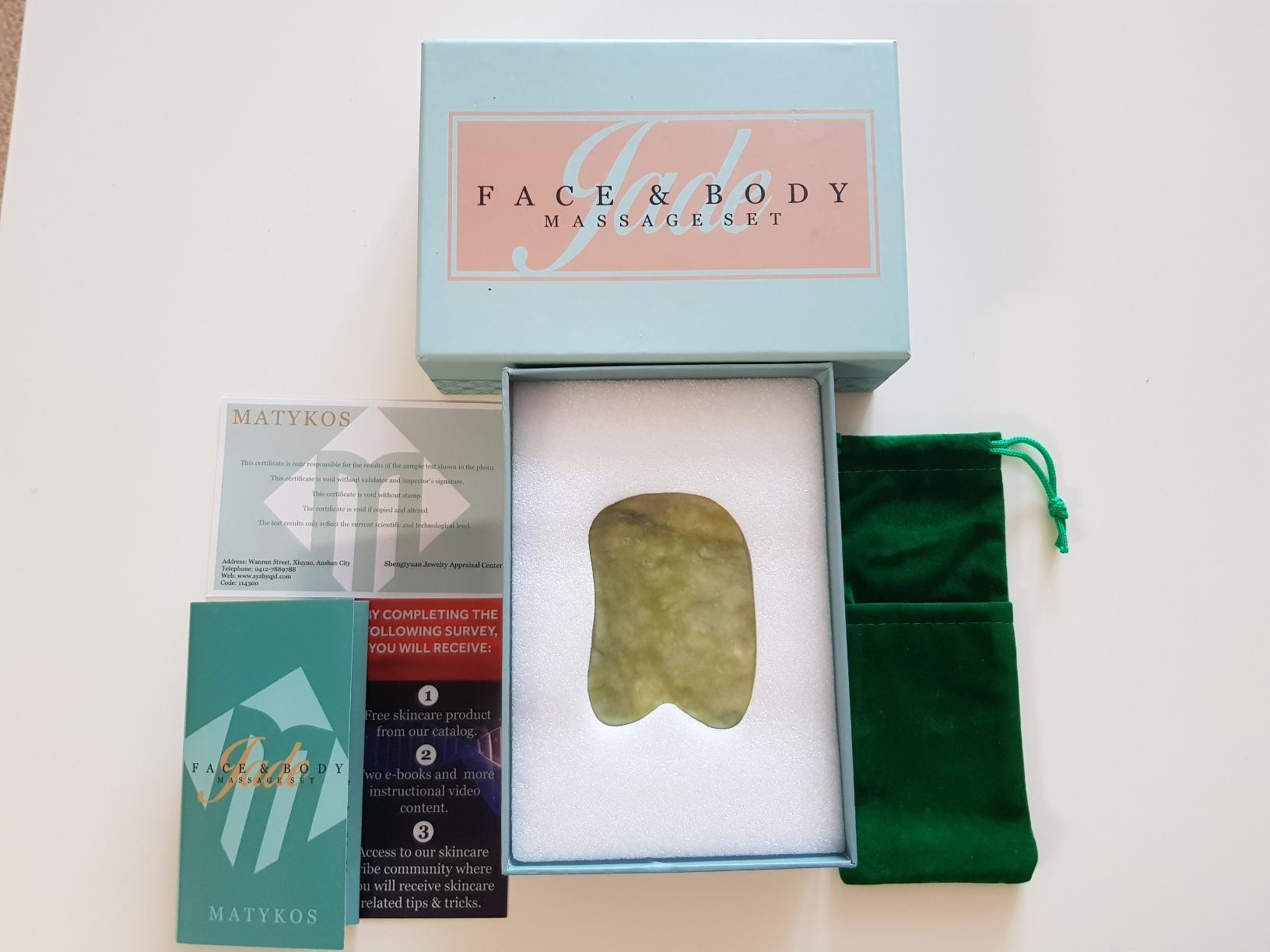 Jade Roller for Face and Gua Sha Set - 2 Anti-Aging Facial Rollers and Gua-Sha Facial Tool - Face and Body Massager for Your Skincare Routine - Massage Tools for Wrinkles and Lifting customer photo 1