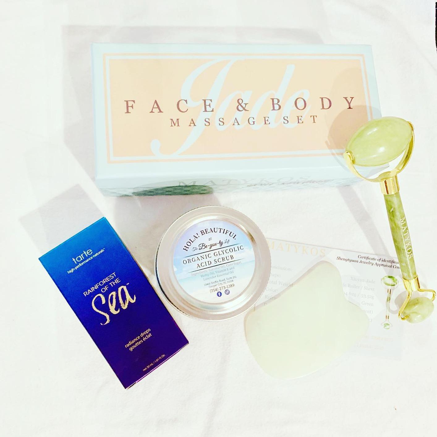 Jade Roller for Face and Gua Sha Set - 2 Anti-Aging Facial Rollers and Gua-Sha Facial Tool - Face and Body Massager for Your Skincare Routine - Massage Tools for Wrinkles and Lifting customer photo 2