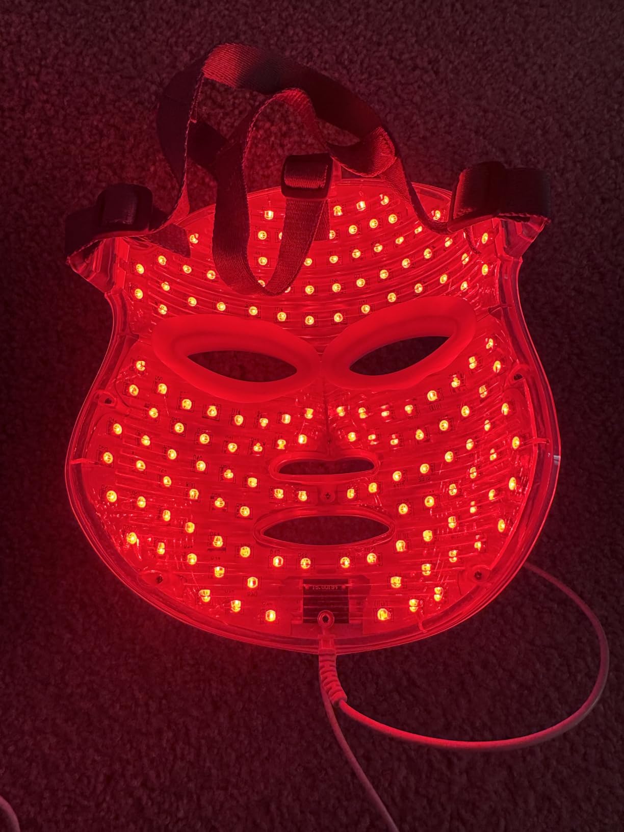 Aphrona FDA cleared Moonlight LED Facial Mask Skin Care Mask, LED Light Therapy for face, Red light Blue light for Acne Removal Wrinkle Reduction, 450 Powerful LED Chips customer photo 1
