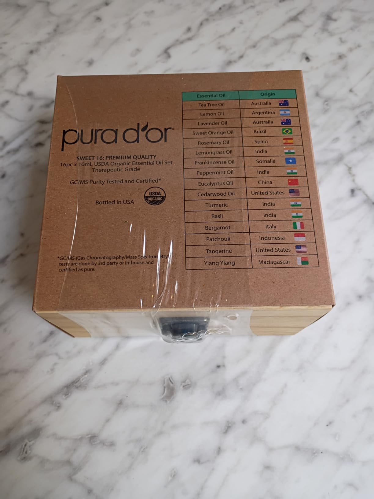 PURA D'OR Organic Sweet16 Essential Oils Set - 16x 10mL Wood Box Aromatherapy Gift Set - 100% Pure Therapeutic Grade for Relaxation and Wellness customer photo 1