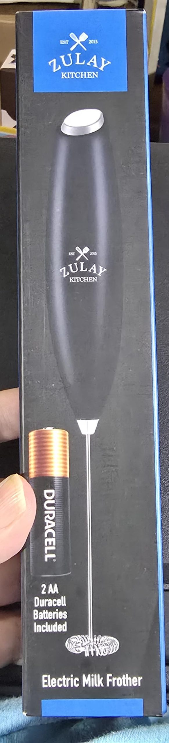 Zulay Kitchen Milk Frother Handheld Electric Whisk - Frother Wand, Durable Drink Mixer, Coffee Frother, Hand Blender, Frother for Protein Powder, Matcha & More - Black customer photo 1