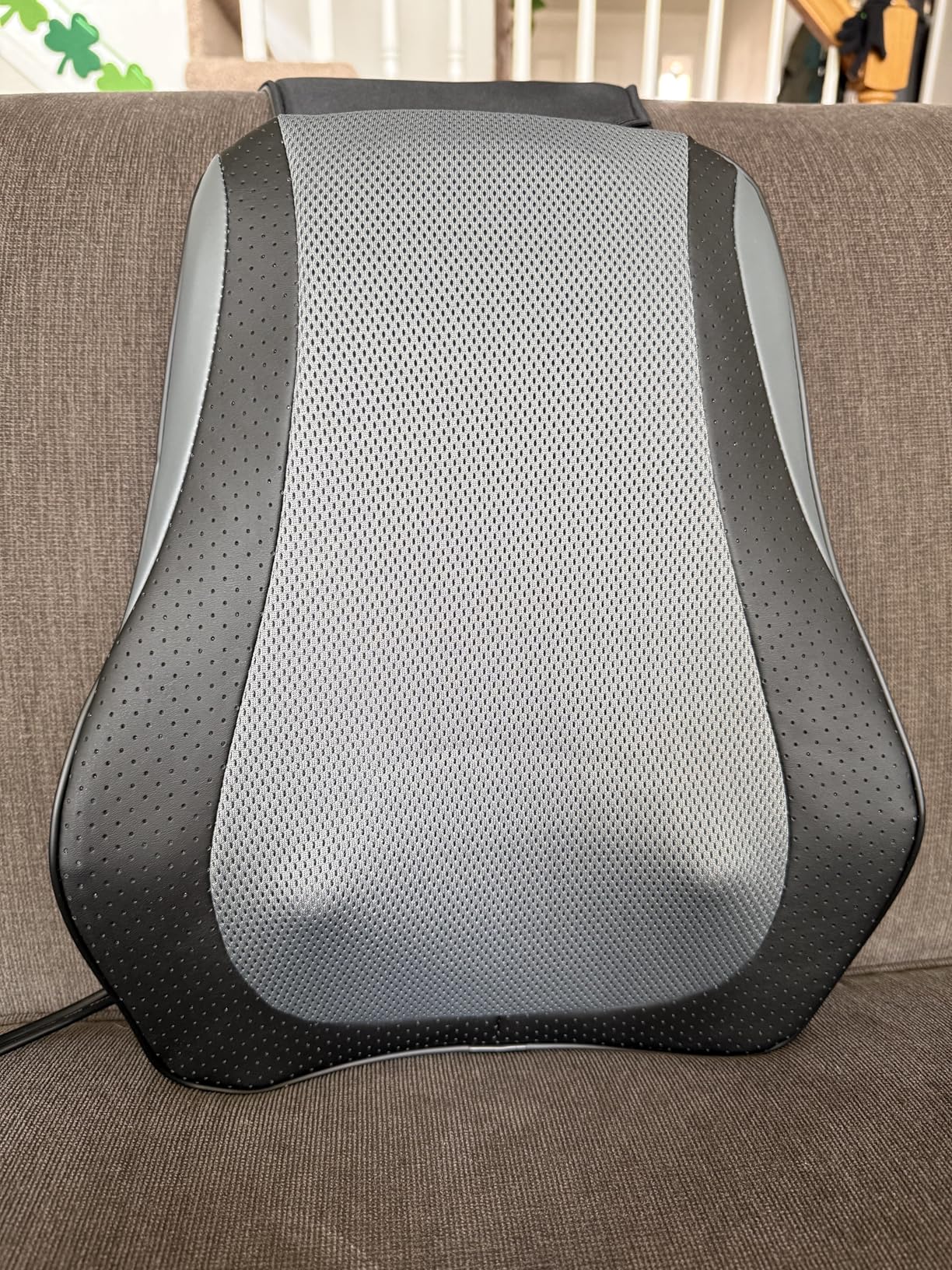 Snailax Back Massager with Heat,Shiatsu Massage Seat Cushion,8 Flexible Nodes Massage for Full Back Massage Chair Pad,Chair Massager for Office,Home Use customer photo 1