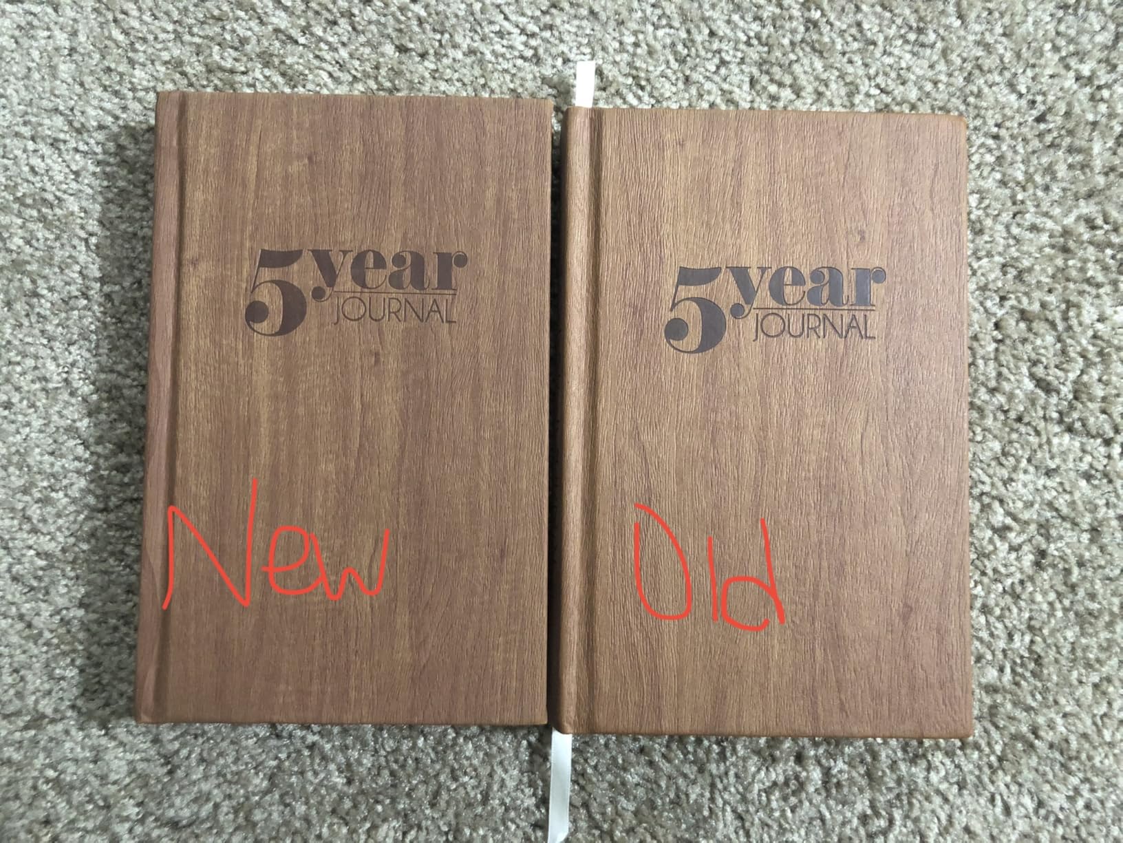 5 Year Journal, Soft Wood Finish, 8