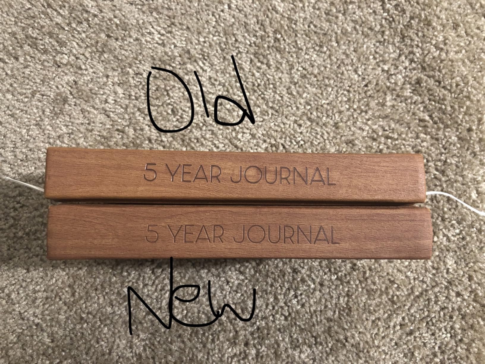 5 Year Journal, Soft Wood Finish, 8