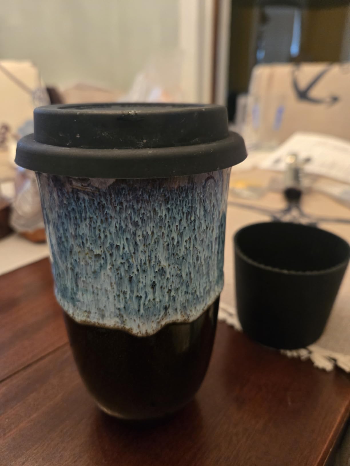 NOVA CERAMICS 12oz Travel Coffee Mug - Unique Microwave & Dishwasher Safe Tumbler With Lid customer photo 1
