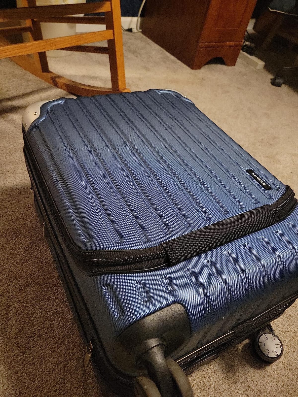 LEVEL8 Grace Carry on Luggage Airline Approved, 20 Inch Expandable Hard Sided Luggages with Spinner Wheels, Harshell Small Rolling Suitcase for Women Men with Tsa Lock, Blue customer photo 1
