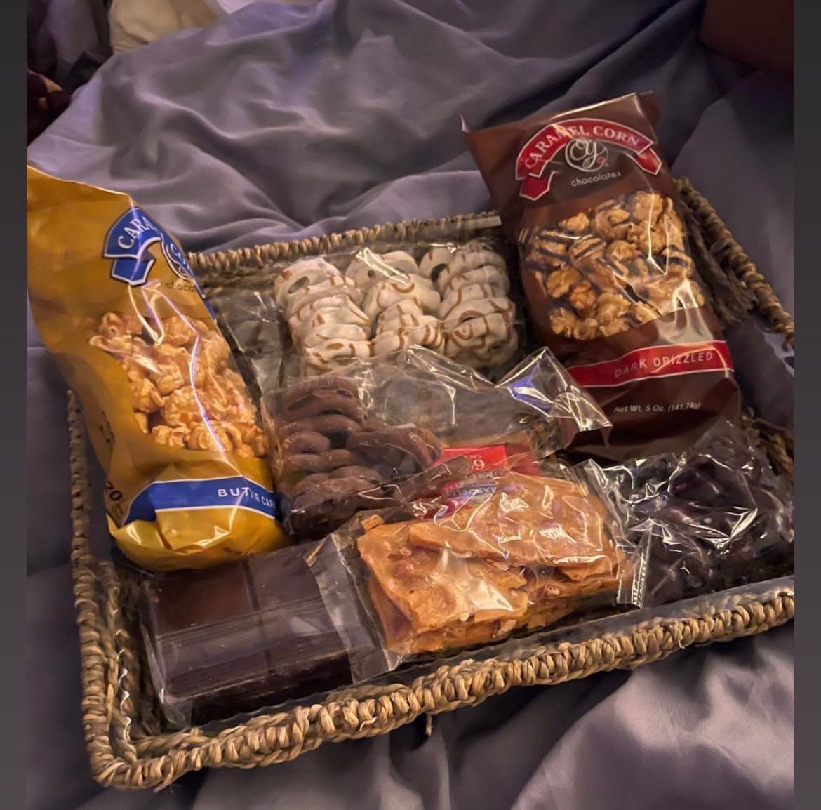 A Gift Inside Sympathy Gift Basket, Chocolate Gift Basket with Gourmet Chocolates, Sweet Treats & Snacks, Thinking of You Gift for Friends, Family & Coworkers customer photo 1