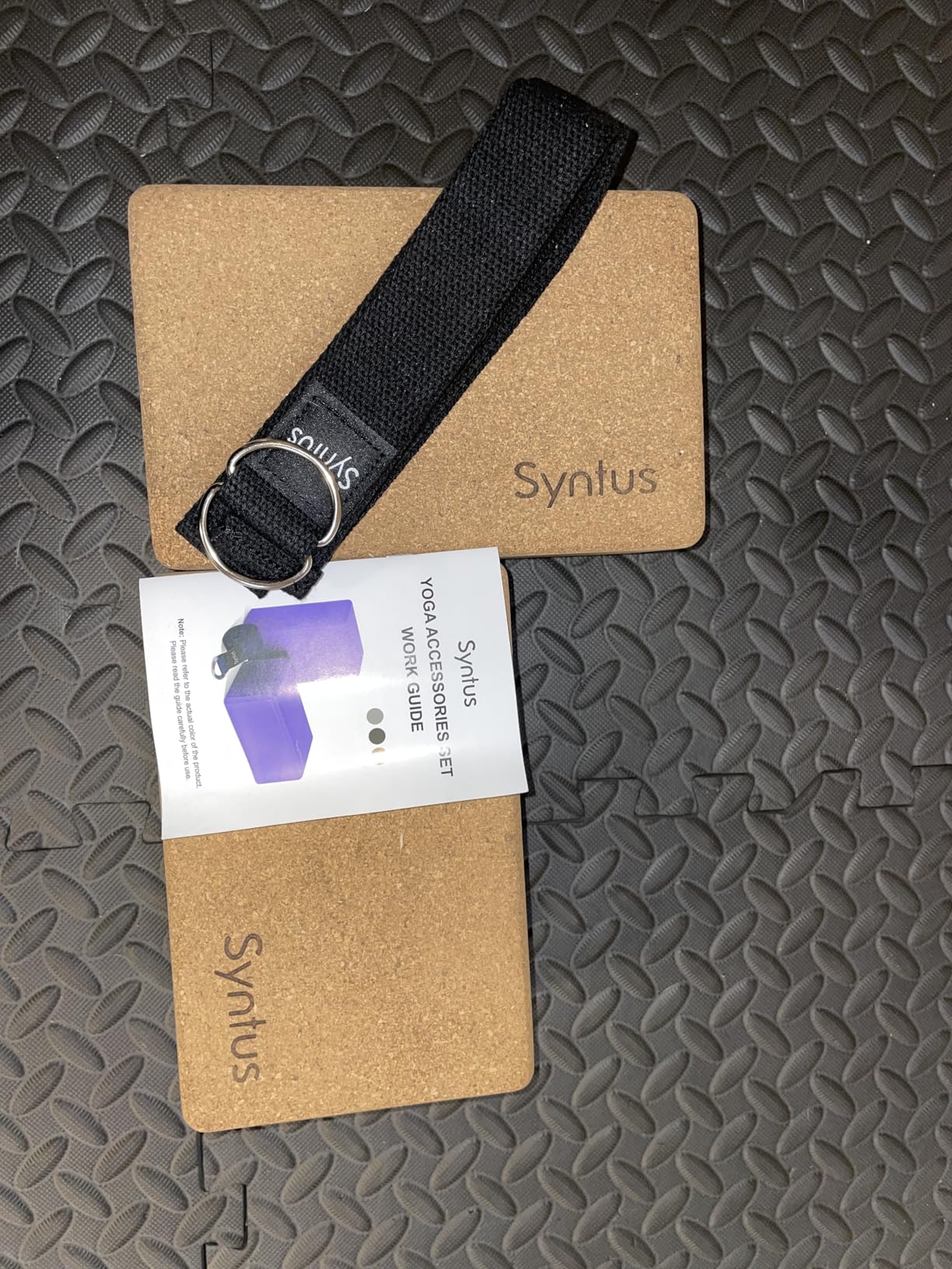 Syntus Yoga Block and Yoga Strap Set, Soft Non-Slip Yoga Blocks 9x6x4 inches, 8FT Metal D-Ring Strap for Yoga, General Fitness, Pilates, Stretching and Toning customer photo 1