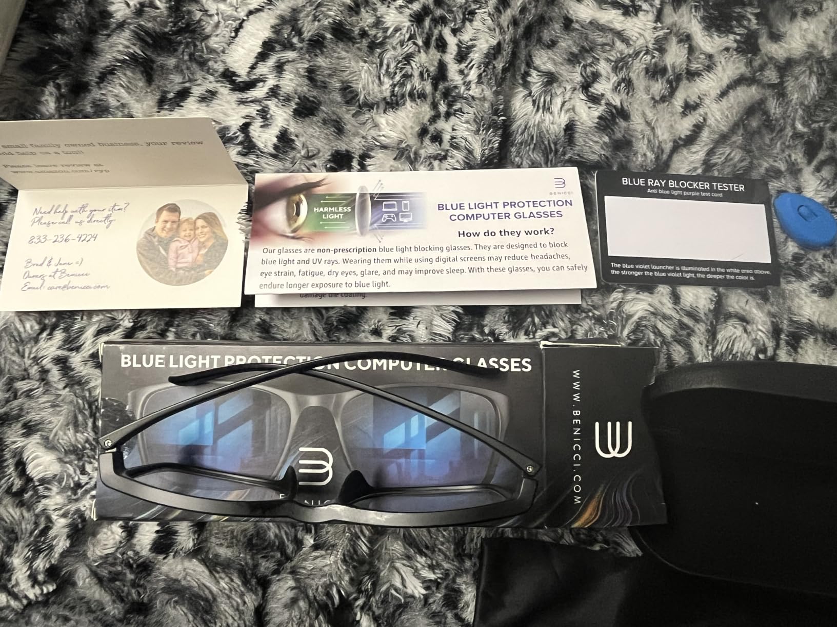 Benicci Stylish Blue Light Blocking Computer Glasses for Men and Women | Eases Digital Eye Strain and Headaches customer photo 1