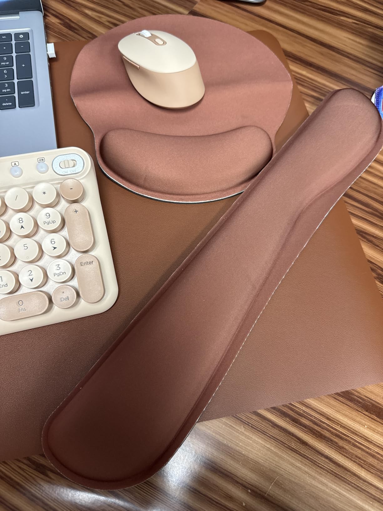 KTRIO Ergonomic Keyboard Wrist Rest & Mouse Pad with Wrist Rest, Black | Memory Foam Wrist Support, Ergonomic Design, Non-Slip Base, Office and Home Use customer photo 1