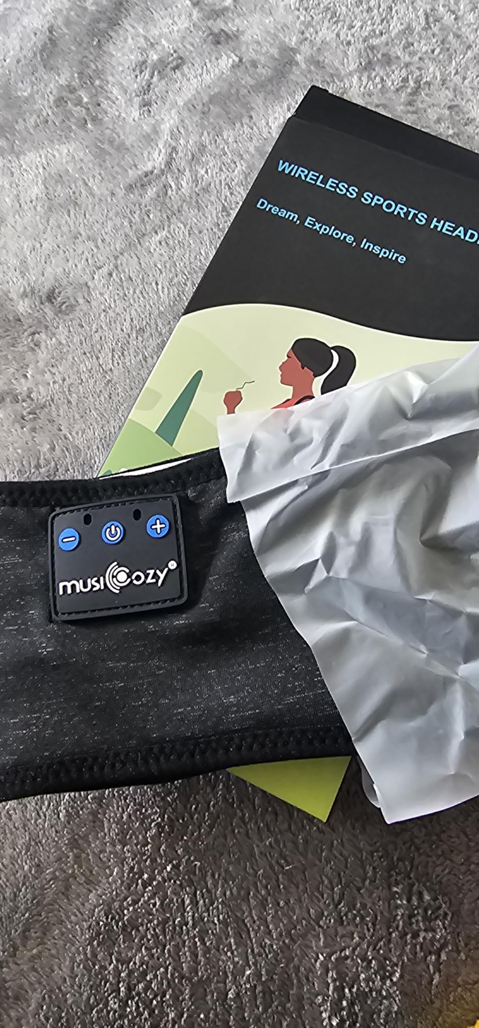 MUSICOZY Bluetooth 5.4 Sleep Headphones Headband, Wireless Earphones Music Sleep Earbuds Sleeping Eye Mask with HD Stereo Speakers for Workout Running Travel Yoga, Ideal Gifts for Men Women Mom Dad customer photo 2