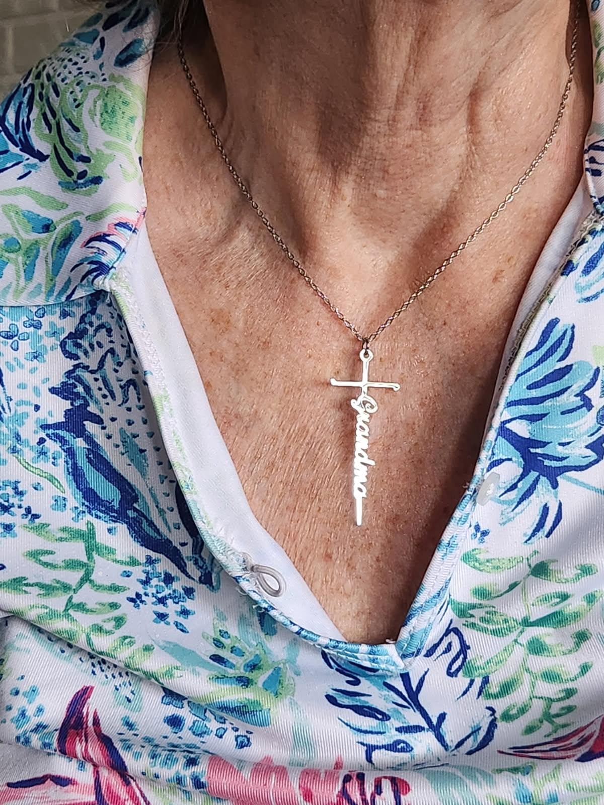 Faith Cross Pendant Necklace for Women Religious Christian Jewelry Birthday Christmas Gifts for Women customer photo 2