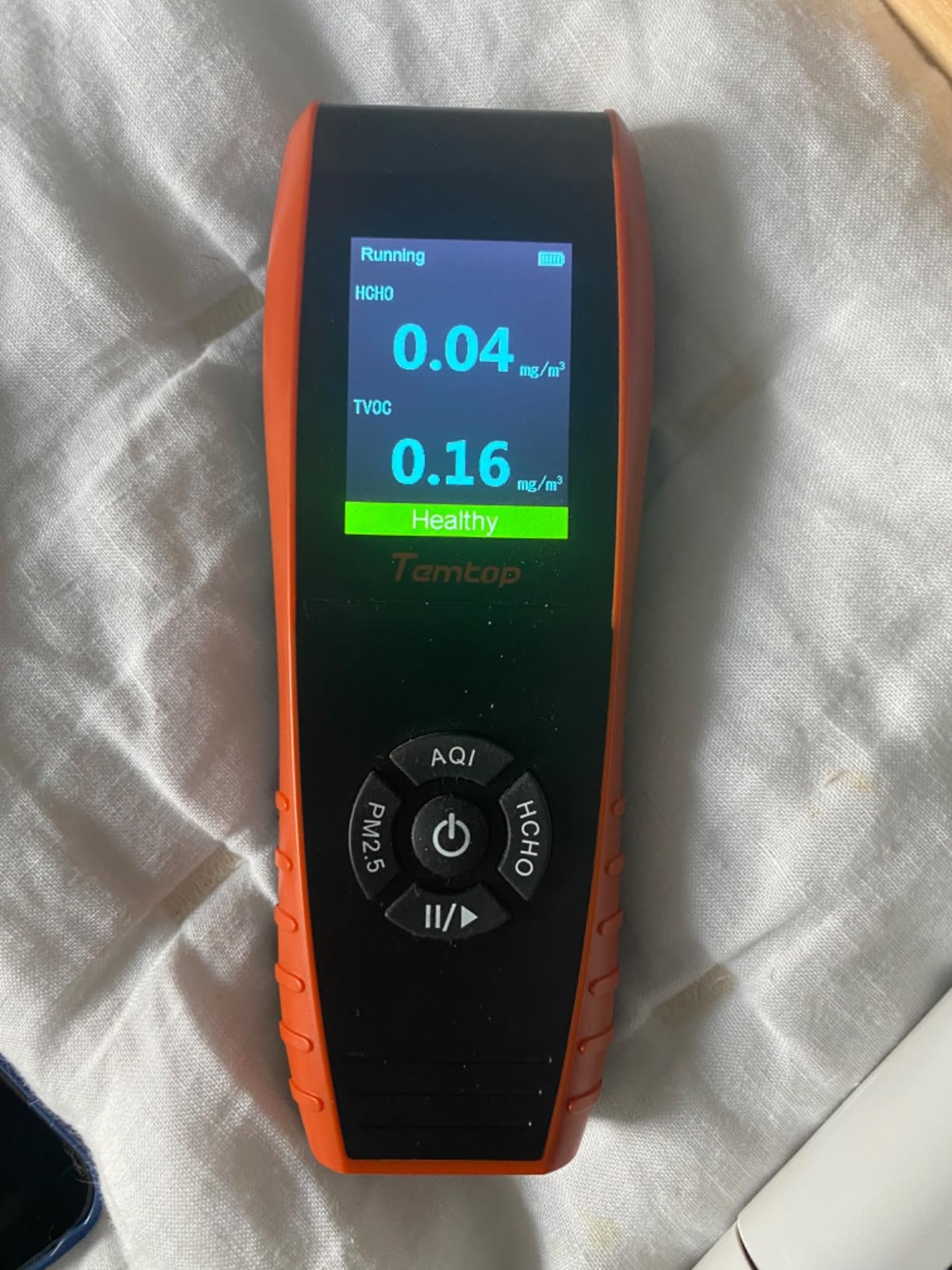 Temtop Air Quality Monitor PM2.5 PM10 Particle Counter, Formaldehyde, Temperature, Humidity, TVOC AQI Tester for Indoor/Outdoor Air Pollution Detection w/Data Export customer photo 1