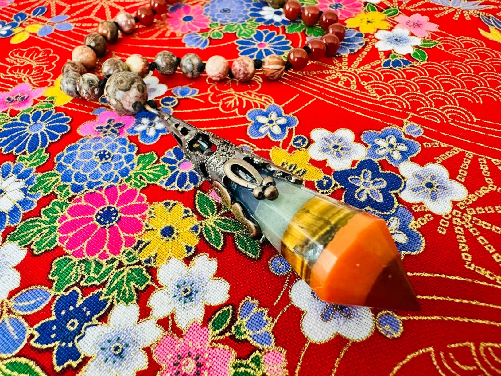 108 Mala Beads Bracelet Real Gemstone Yoga Pendants Meditation Hand Knotted Mala Prayer Necklace customer photo 2
