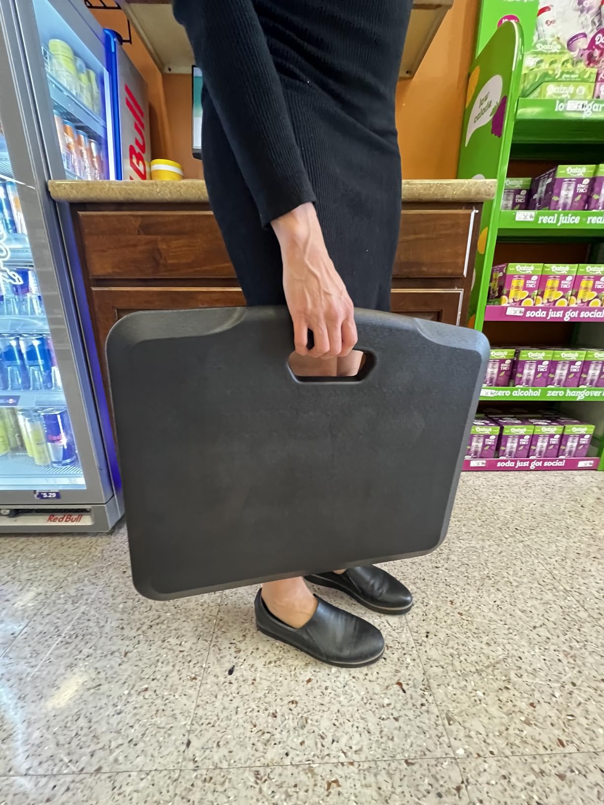 Mount-It! Standing Desk Floor Mat, 18x22, Brown | Rubberized gel foam comfort mat for standing desk, kitchen, garage & office. Anti-slip, washable surface. customer photo 2
