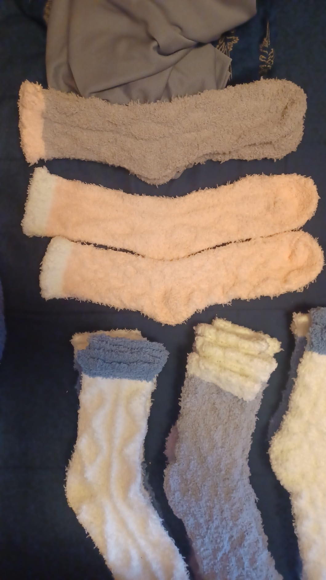 TEHOOK Warm & Cozy Gifts for Women, Fluffy Fuzzy Plush Sleeping Slipper Socks - Soft Warm Fabric customer photo 1