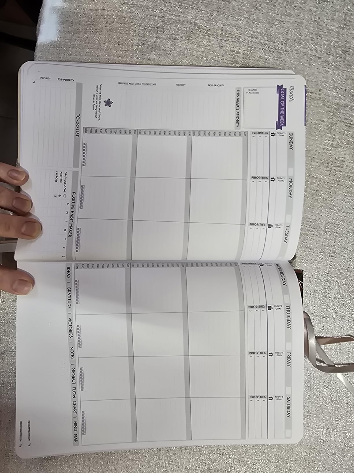 Life Planner Deluxe Undated Planner Weekly and Monthly Manifesting Journal | Start Anytime Manifestation Journal with Hourly Scheduling, Goal Setting, Positive Habit Tracker, Vision Board & Stickers customer photo 1