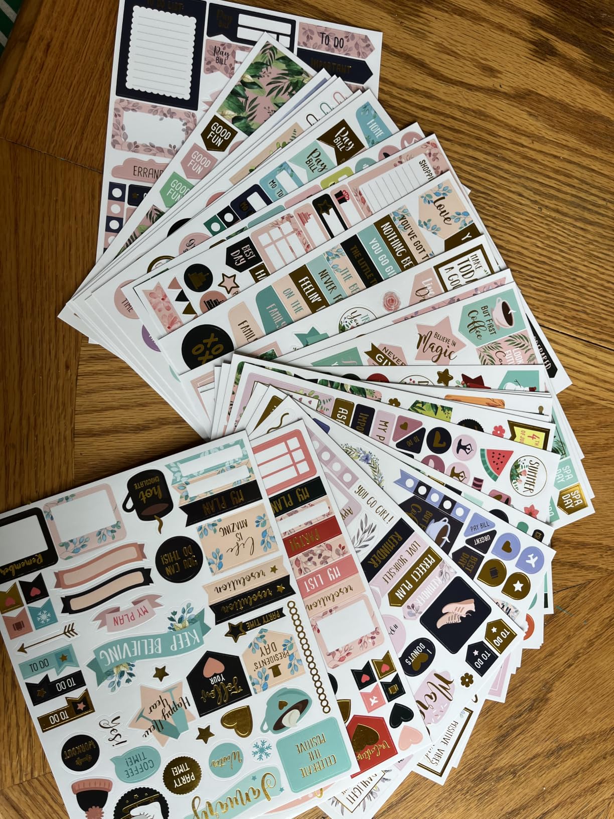 Aesthetic Greenery Planner Stickers for Fun Planning - 1100+ Stunning Gold Foil Monthly Designs - The Perfect Scrapbook Sticker Accessories to Enhance Your Daily Calendar and Planner Journaling customer photo 1