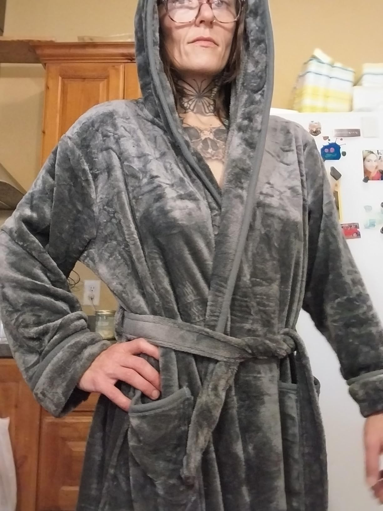Premium Ultra Soft Robes for Women with Hood Plush Fleece Long Bathrobe customer photo 2