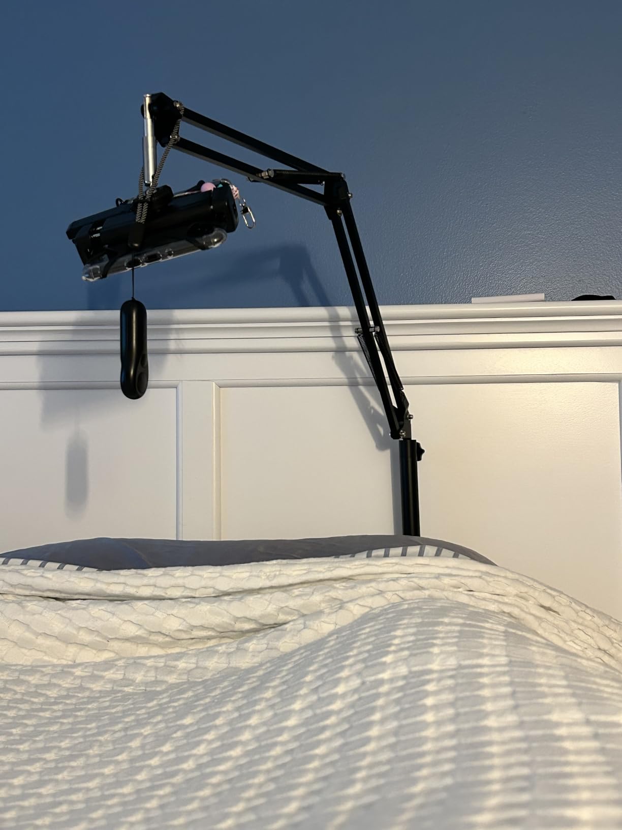 Tablet Floor Stand with 5LB Metal Base, Overhead Bed Phone Stand Angle Height Adjustable Holder, Universal Floor Stand Compatible with iPhone iPad Pro Air Mini, Samsung Tab, Kindle, E-Readers customer photo 1