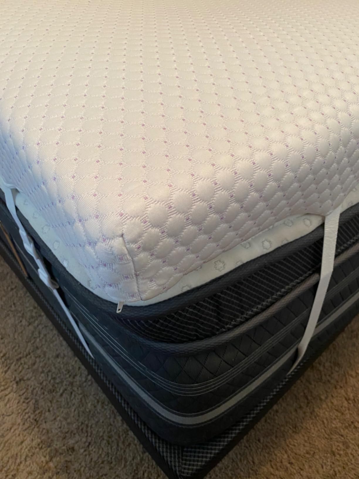 PERLECARE Queen Mattress Topper, 3 Inch Gel Memory Foam Mattress Topper for Pressure Relief, Premium Soft Cooling Sleep, Non-Slip Design with Removable & Washable Cover, Oeko-Tex Certified customer photo 1