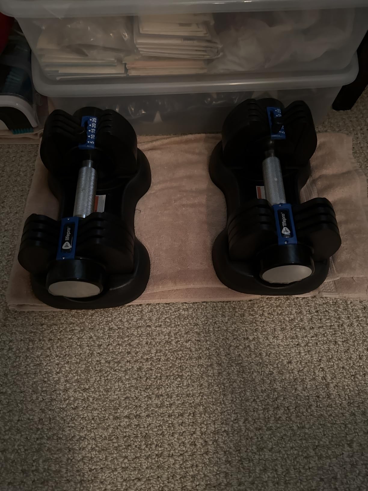 Lifepro Adjustable Dumbbells & Weights for Home Gym, Quick-Adjust | Choose from 2-55 lb adjustable weights in single, pair, or 3-in-1 options for customizable home strength training. customer photo 1