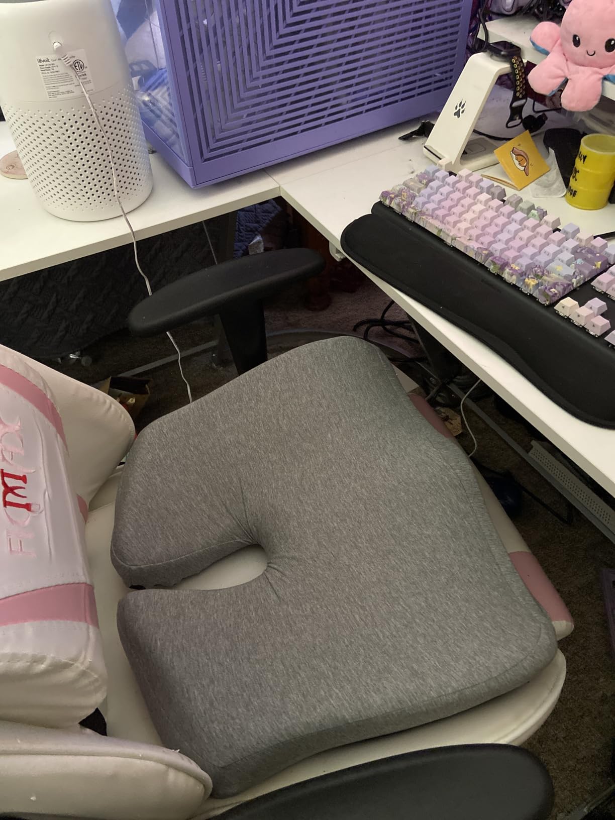 C CUSHION LAB Patented Pressure Relief Seat Cushion for Long Sitting Hours on Office/Home Chair, Car, Wheelchair - Extra-Dense Memory Foam for Hip, Tailbone, Coccyx, Sciatica - Wellness Green customer photo 2