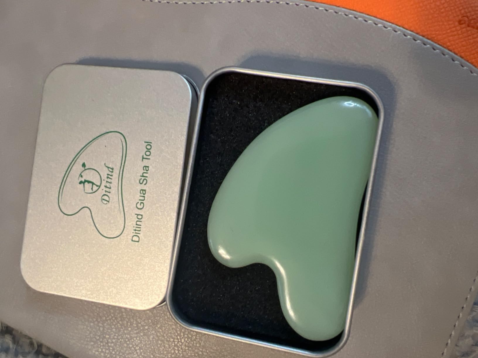 Jade Stone Gua Sha Massage Tool for Face and Body customer photo 2