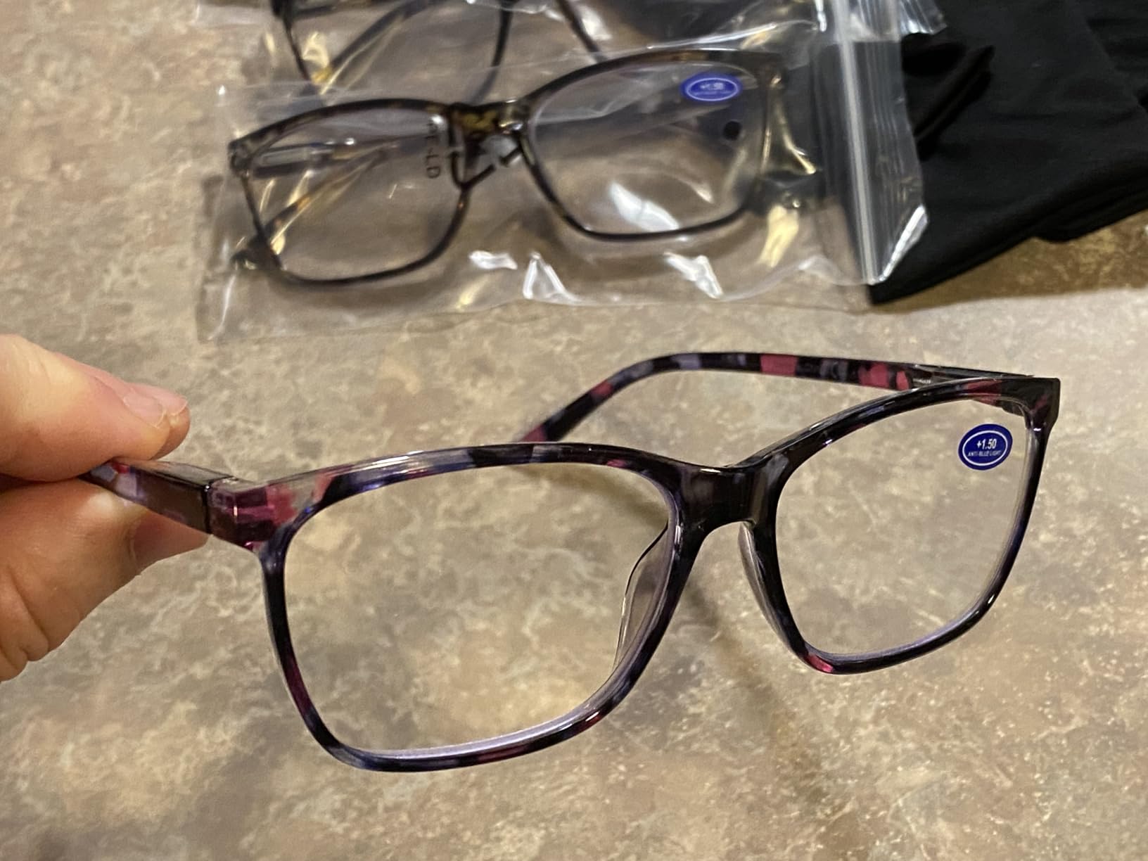 SIGVAN Ladies Reading Glasses Blue Light Blocking Spring Hinge Fashion Pattern Print Eyeglasses for Women customer photo 2
