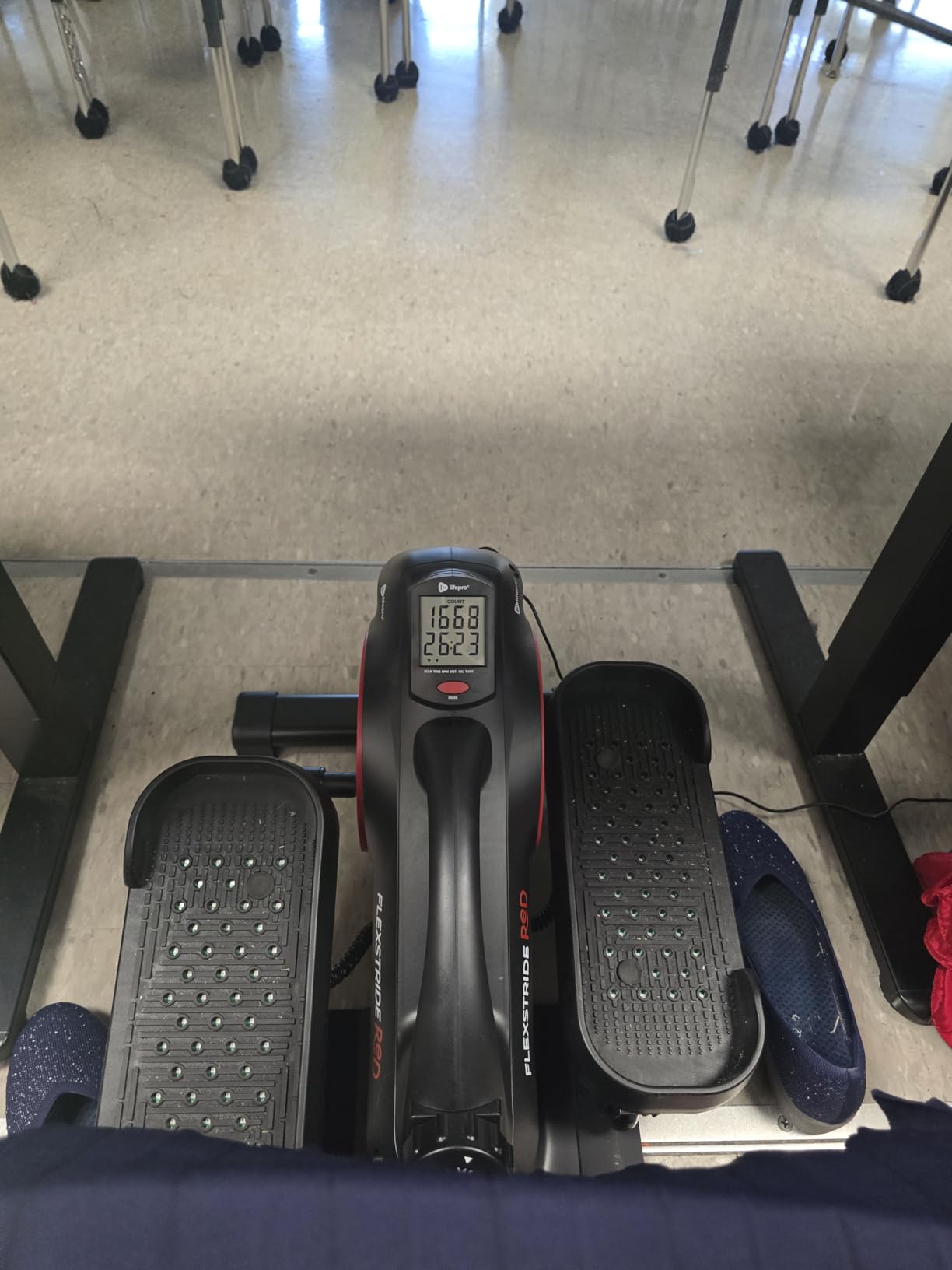 LifePro FlexStride Under Desk Elliptical with Red Light Therapy Option | 8 resistance levels, forward/reverse motion, Bluetooth LCD tracker customer photo 2