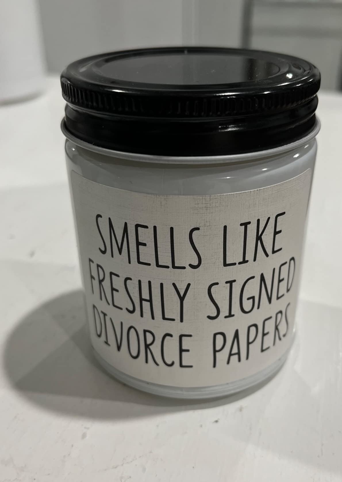 Divorce Gifts for Women, Divorce Candle,New Beginnings Gift for Women, Break Up Gift for Her, Happy Divorced Gifts, Smells Freshly Signed Divorce Papers,Lavender Vanilla Candle,7oz customer photo 2