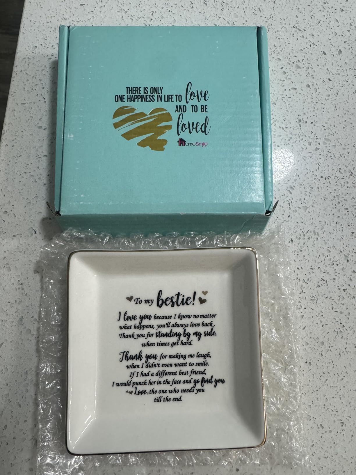 HOME SMILE Retirement Gifts for Women - Ceramic Ring Dish Jewelry Tray - Happy Retirement Appreciation Gift for Mom, Coworkers, Boss, Friends, Nurse, Teacher - Never Underestimate the Difference You Made customer photo 1