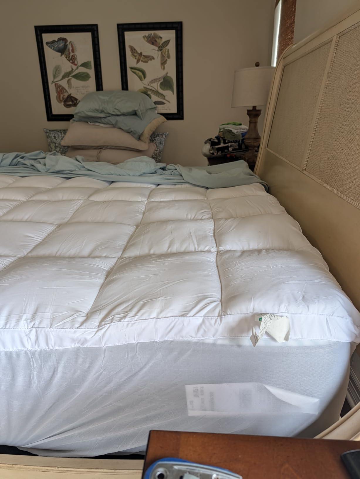 ELEMUSE Queen Mattress Topper for Back Pain, Extra Thick Mattress Pad Cover | Plush Soft Pillowtop with Elastic Deep Pocket and Overfilled Down Alternative Filling customer photo 1