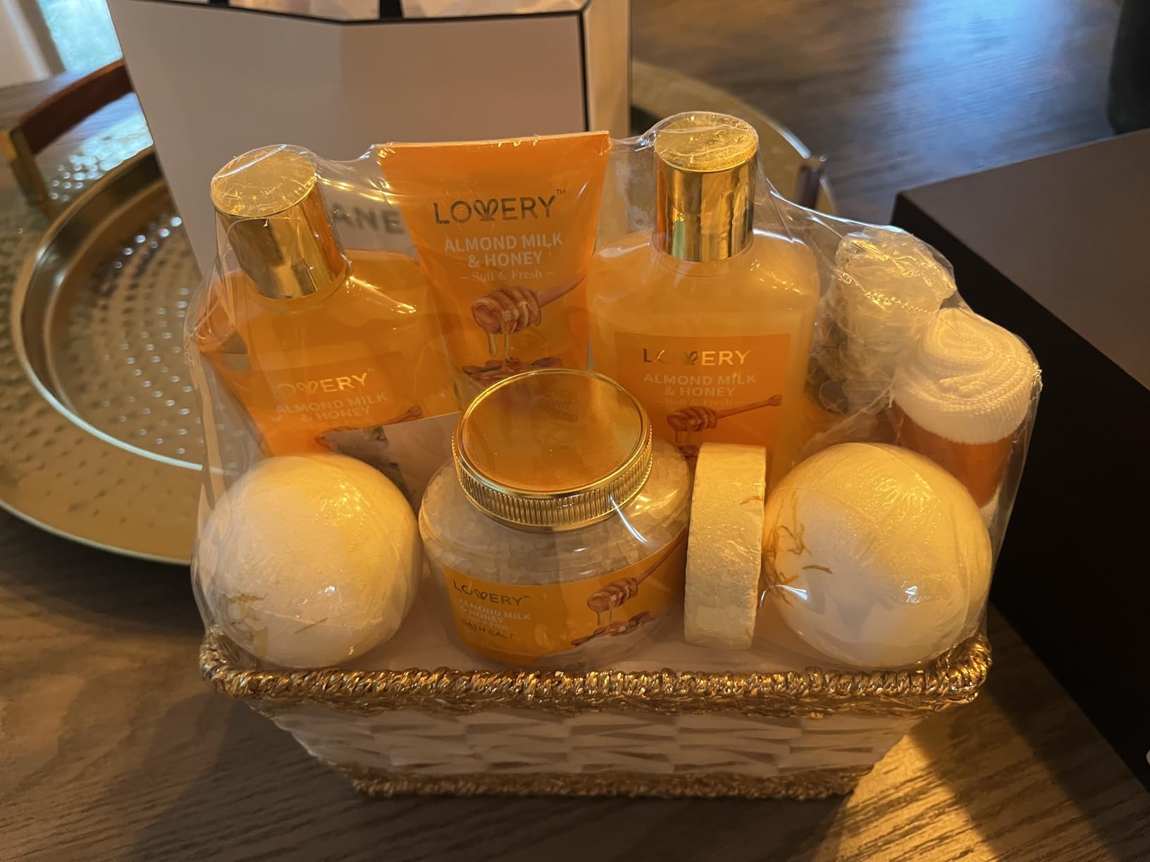 Gifts for Women Gift Basket for Women - 10 Pc Almond Milk & Honey Beauty & Personal Care Set - Home Bath Pampering Package for Relaxing - Spa Self Care Kit - Birthday, Mom, Anniversary Gift customer photo 1