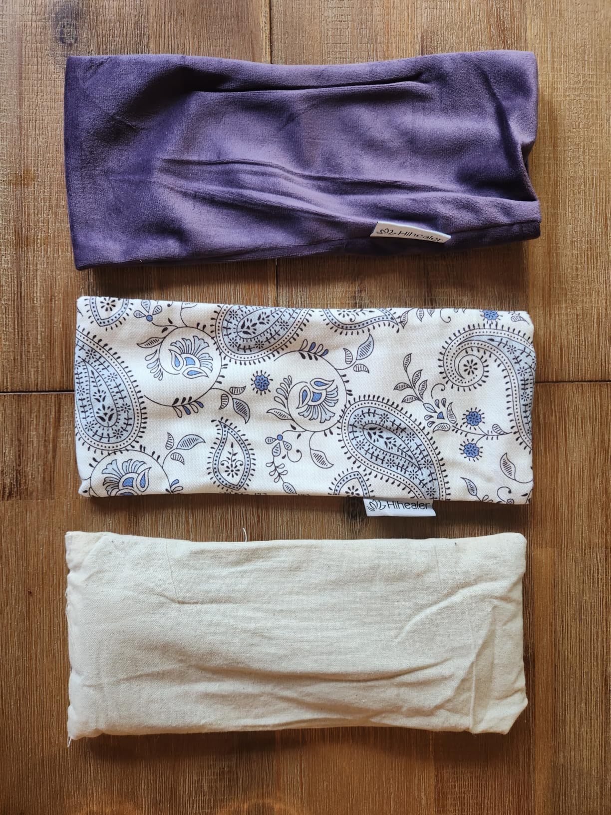 Hihealer Lavender Eye Pillow for Relaxation - Weighted Aromatherapy Eye Mask for Sleeping, Meditation, Microwave Heat Compress for Headache customer photo 1