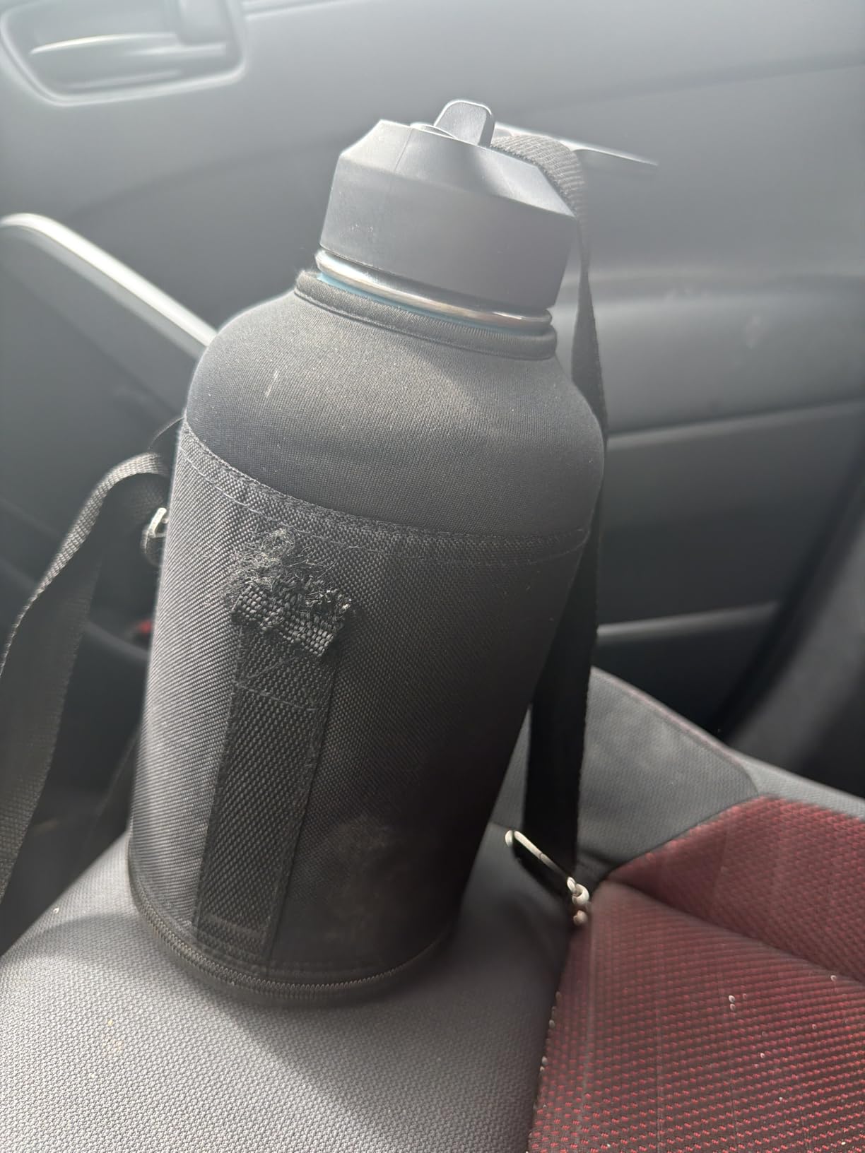Coolflask Half Gallon Water Bottle Insulated with Straw & 3 Leakproof Lids | 64 oz Large Water Jug Stainless Steel Triple-Wall, Cold 48+h/Hot 24+h Dishwasher Safe, BPA-Free, for Sports Gym & Hiking customer photo 2