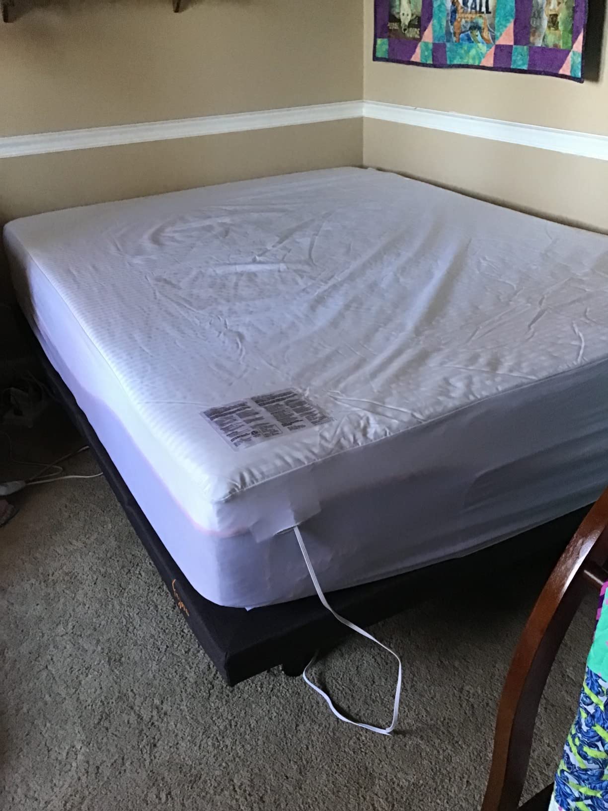 Serta Waterproof Heated Mattress Pad - Electric Bed Warmer with 10 Heat Settings, Auto Shut Off Timer, ETL Certified Electric Mattress Pad, Elastic Deep Pocket, Machine Washable, White Queen customer photo 1