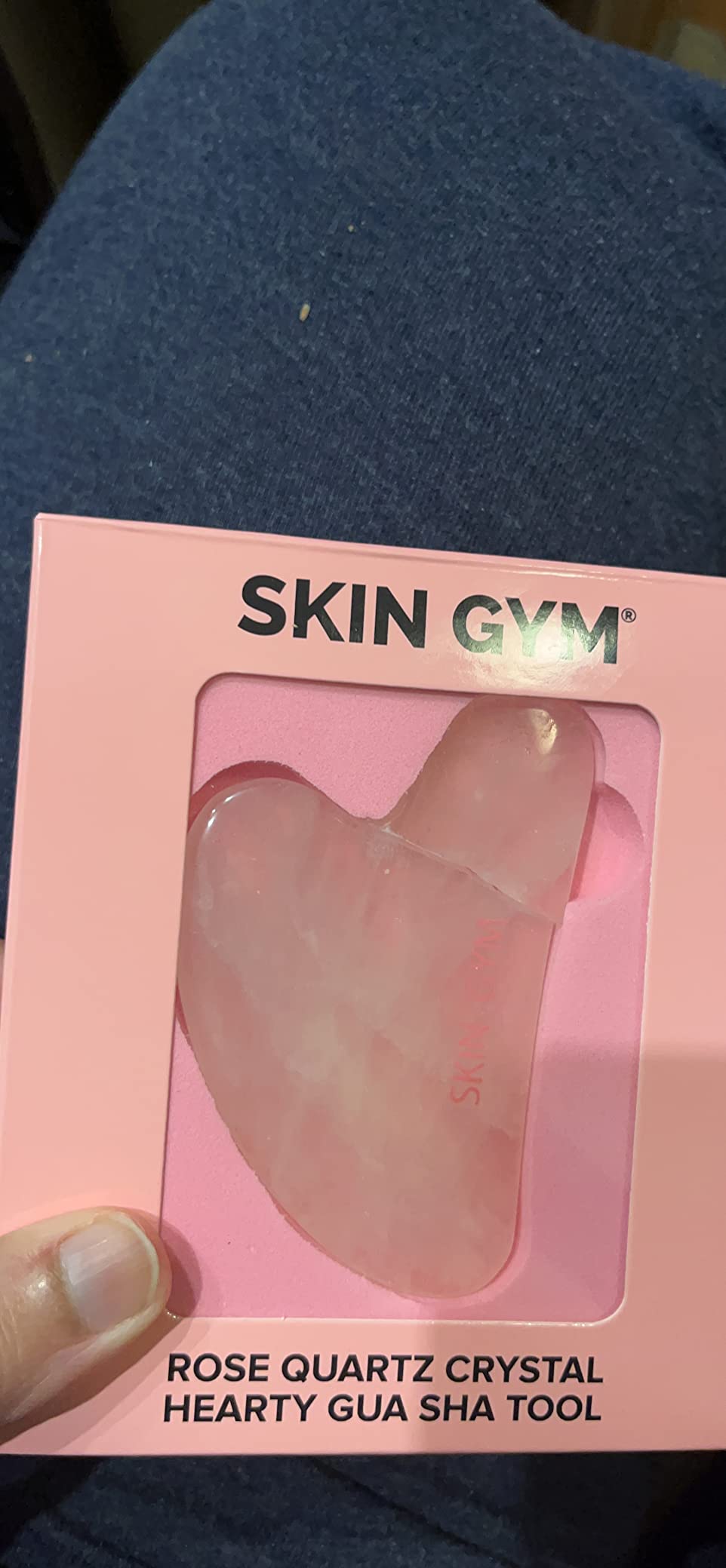 SKIN GYM Rose Quartz Heart Gua Sha Facial Massage Tool | for Face and Body | Sculpting and Relaxation customer photo 2