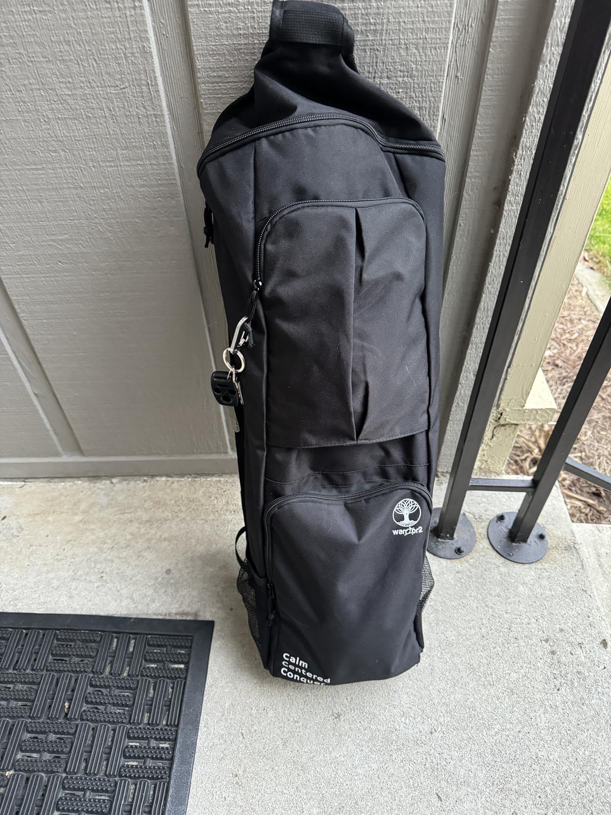 Yoga Mat Bag Carrier - Large Pockets & Water Bottle Holders. Yoga Backpack Fits 0.5 Thick x 26 Wide Mats. Hands-Free, Left-Right Switchable, Yoga, Gym, Cycling customer photo 2