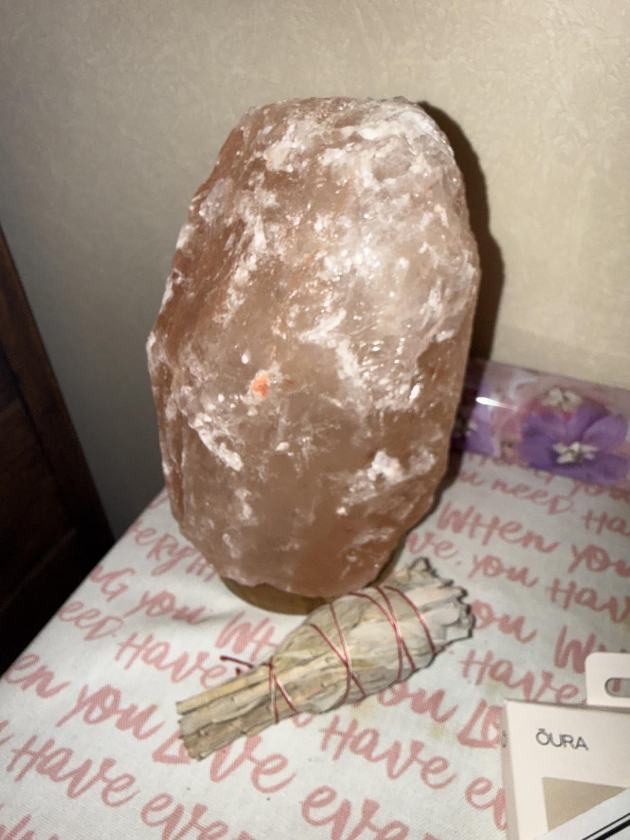 d'aplomb 100% Authentic Natural Himalayan Salt Lamp;Large Hand Carved Natural Chunk Pink Crystal Rock Salt from Himalayan Mountains; Dimmer Cord; 12 lbs customer photo 1