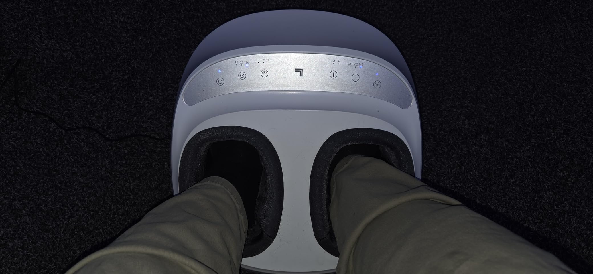 Sharper Image Shiatsu Foot Massager with Heat & Deep Kneading Compression, Deep Tissue Massager for Pain Relief & Circulation, 3 Modes - Gift for Men & Women, Fits up to Mens Size 12 customer photo 1