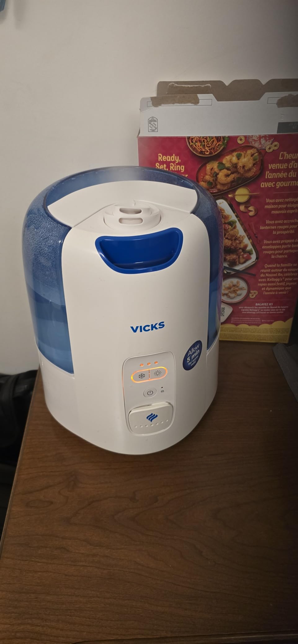 Vicks Dual Comfort Cool + Warm Mist Humidifier for Year Round Mist Comfort | Fusion Technology Filter Free Humidifier with 1.2 Gallon Tank, 40h runtime, Works with Vicks VapoPads and VapoSteam customer photo 1