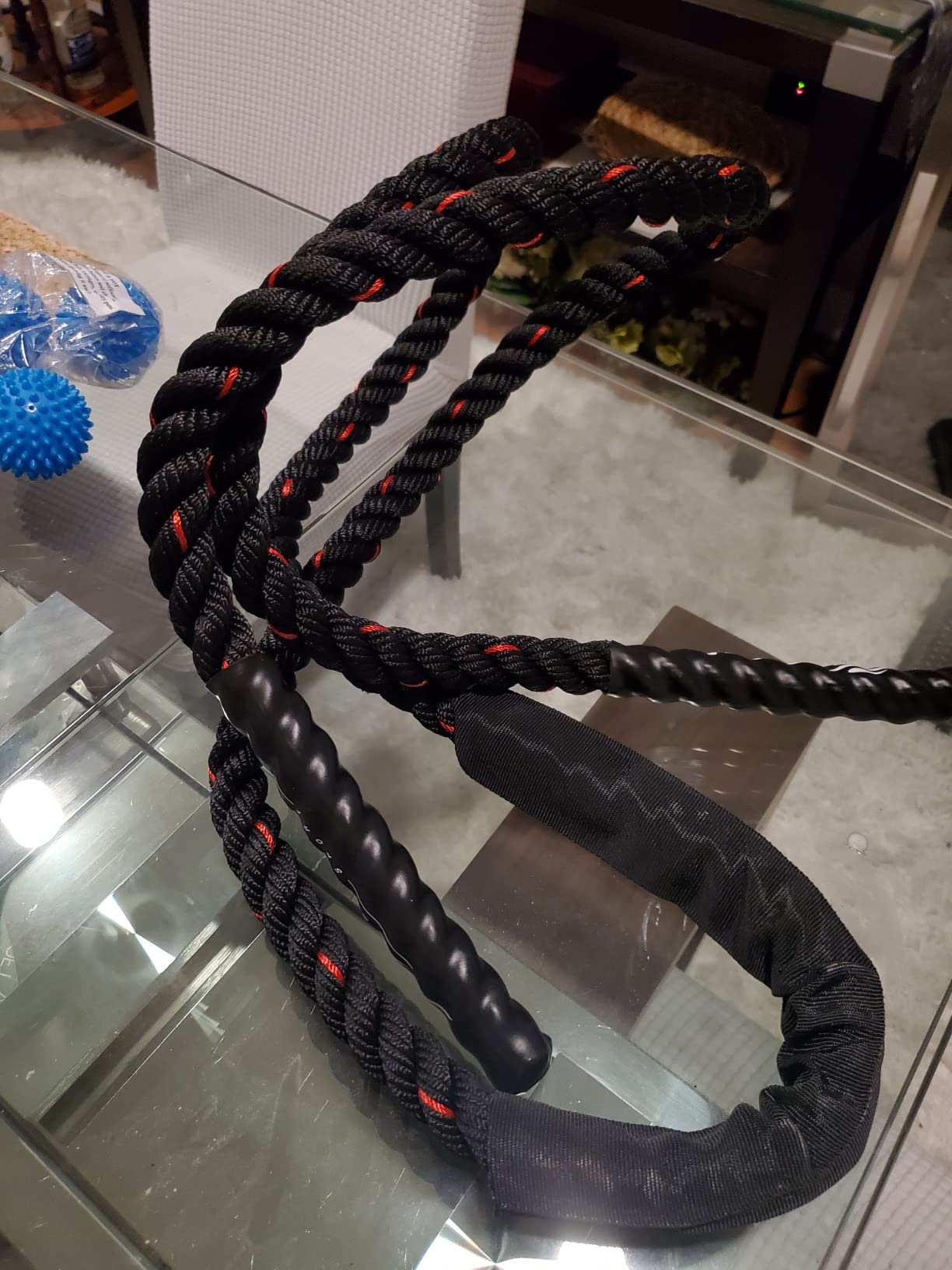 HPYGN Jump Rope, Weighted Jump Rope for Men Women, 2.8lb 3.8lb 5lb Heavy Skipping Rope for Exercise, Adult Jumpropes for Home Workout, Improve Strength and Building Muscle, Total Body Workout Equipment customer photo 1