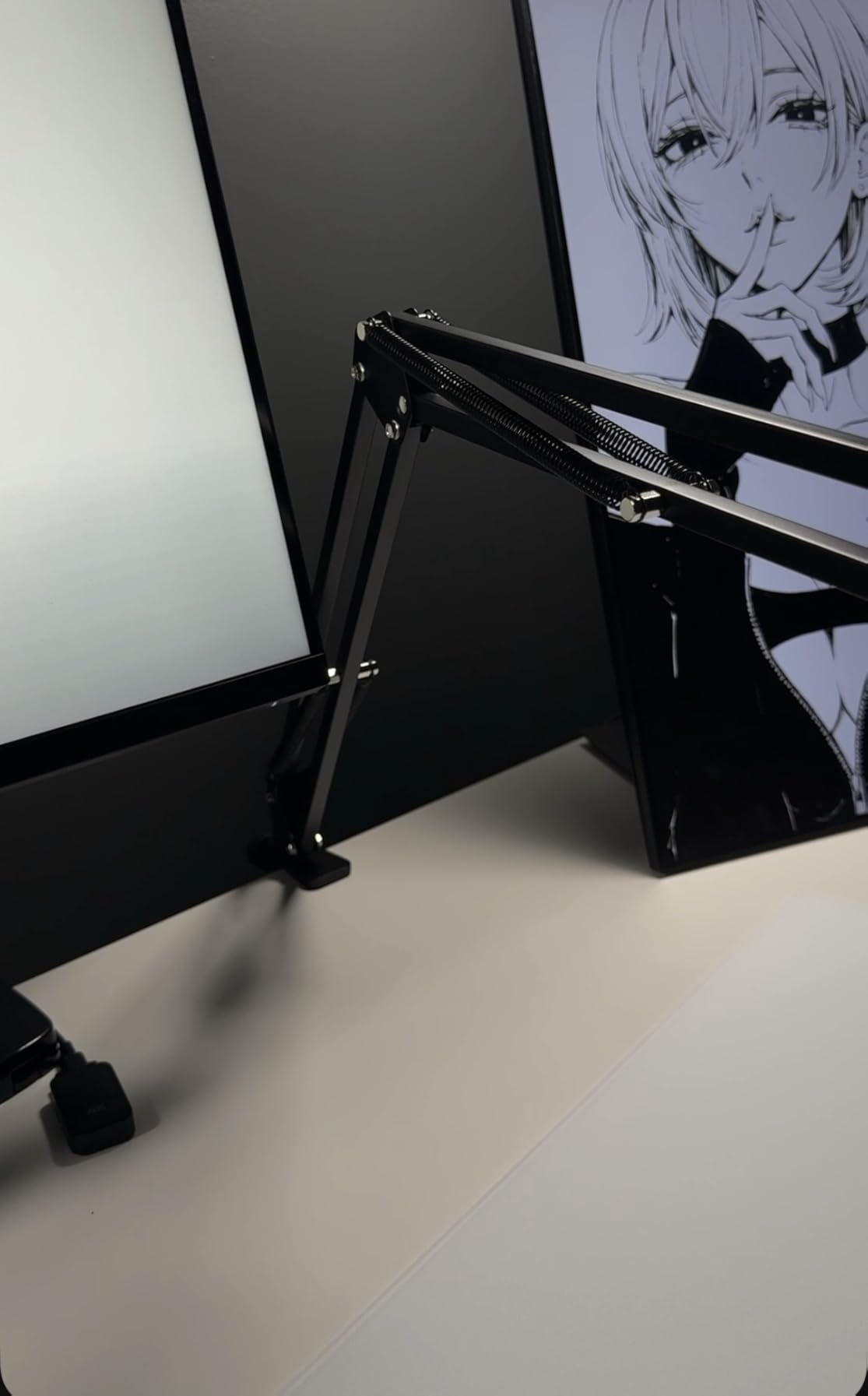 FIFINE CS1 Scissor Microphone Boom Arm Stand for Gaming Recording | Podcast Mic Arm Stand, Heavy Duty clamp, 3/8
