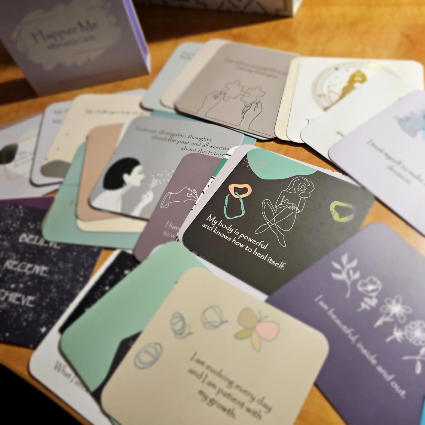 Ariond Positive Affirmations Cards for Women | Motivational Cards with Thought-Provoking Questions, Daily Affirmations for Women | Mindfulness Cards, Inspirational Cards, Meditation Cards customer photo 2